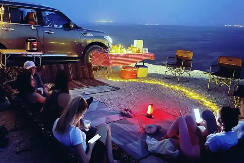 Overnight Camping Edge of the World Riyadh