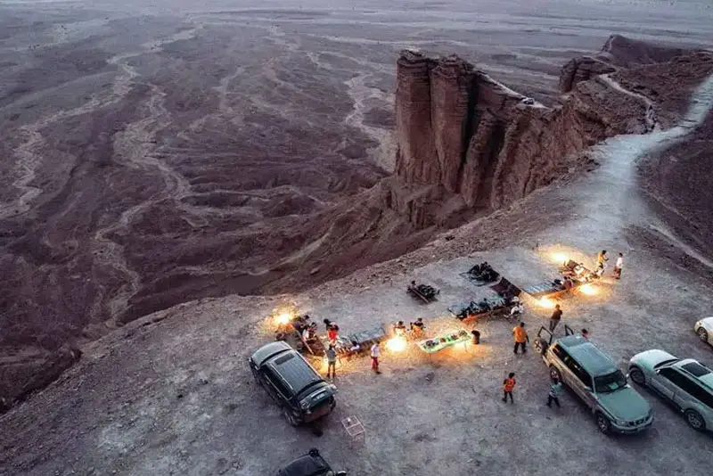 Overnight Camping Edge of the World Riyadh