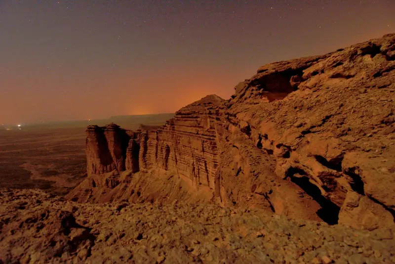 Overnight Camping Edge of the World Riyadh