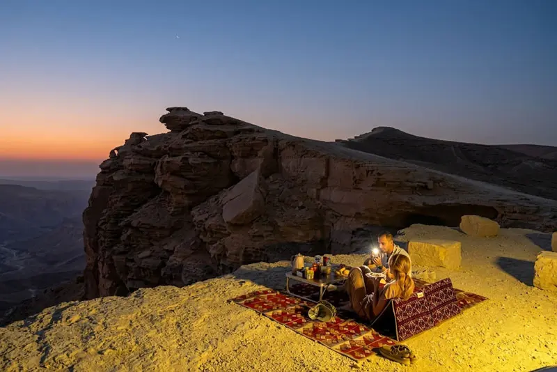 Overnight Camping Edge of the World Riyadh